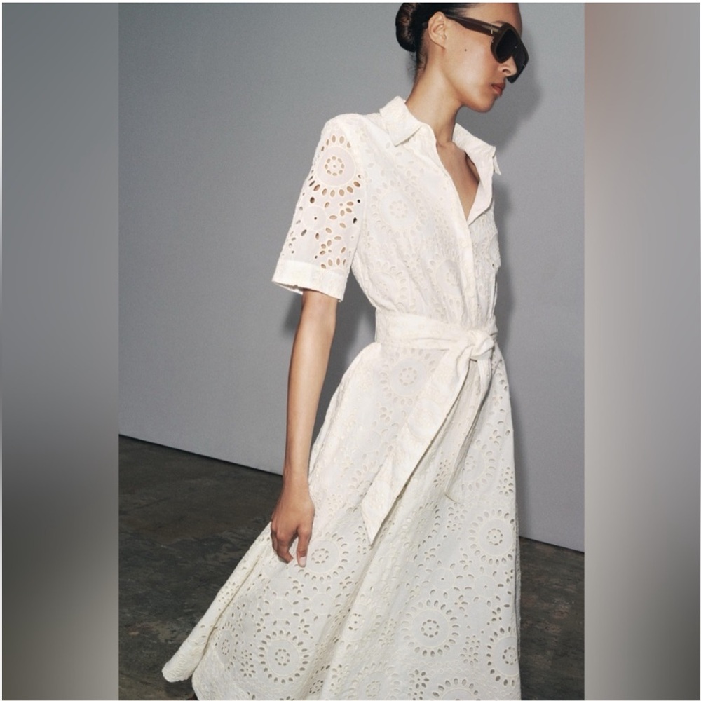 Zara eyelet dress